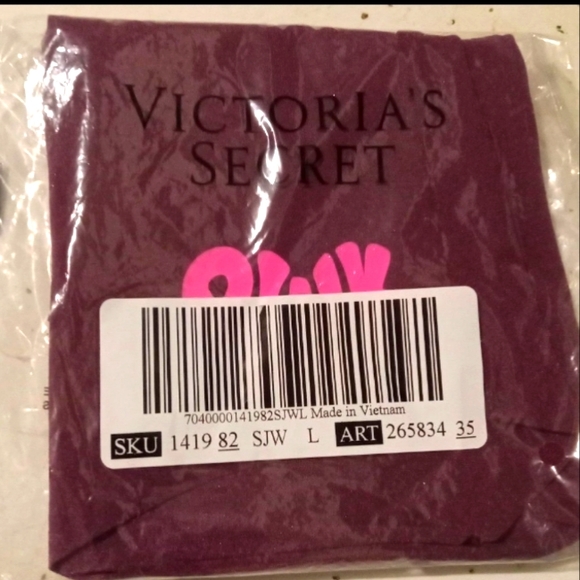 V.S. PINK- Berry & Pink Logo Shortie-Shorts-L - Picture 4 of 5